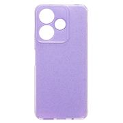 Чехол Xiaomi Redmi 13 4G силикон с вкраплениями и защитой камеры сиреневый