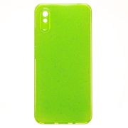 Чехол Xiaomi Redmi 9A/Redmi 9i силикон с вкраплениями и защитой камеры зелёный