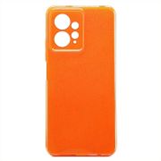 Чехол Xiaomi Redmi Note 12 4G силикон с вкраплениями и защитой камеры оранжевый