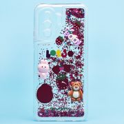 Чехол Huawei Nova Y70/Nova Y70 Plus силикон с объёмной аппликацией бордо