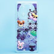 Чехол Huawei Nova Y90 силикон с объёмной аппликацией фиолетовый