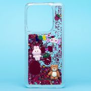 Чехол Infinix Hot 40i силикон с объёмной аппликацией бордо