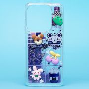 Чехол Infinix Hot 40i силикон с объёмной аппликацией фиолетовый