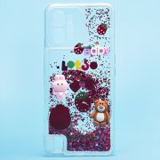 Чехол Realme C31 силикон с объёмной аппликацией бордо