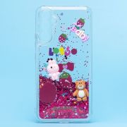 Чехол Samsung A34 силикон с объёмной аппликацией бордо