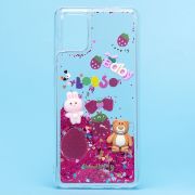 Чехол Samsung A51 4G/A515 силикон с объёмной аппликацией бордо