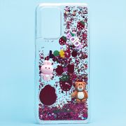 Чехол Xiaomi Redmi 10/Note 11 4G силикон с объёмной аппликацией бордо