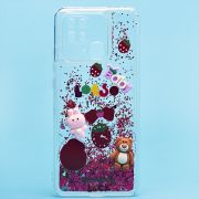 Чехол Xiaomi Redmi 10C силикон с объёмной аппликацией бордо