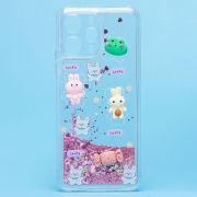 Чехол Xiaomi Redmi 12 4G силикон с объёмной аппликацией розовый