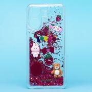 Чехол Xiaomi Redmi 13C 4G/Poco C65 силикон с объёмной аппликацией бордо