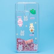 Чехол Xiaomi Redmi 9C силикон с объёмной аппликацией розовый