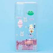 Чехол Xiaomi Redmi Note 11 Pro 4G силикон с объёмной аппликацией розовый