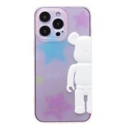 Чехол iPh 13 Pro силикон с защитой камеры и принтом 3D разноцветный