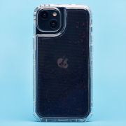 Чехол iPh 15 Plus силикон с пересыпающимися блёстками чёрный