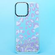 Чехол iPh 12 Pro Max силикон c блестящим декором и принтом 001