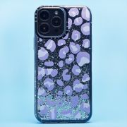 Чехол iPh 13 Pro Max силикон c блестящим декором и принтом 001