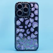 Чехол iPh 15 Pro силикон c блестящим декором и принтом 001