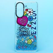 Чехол Realme C55/Narzo N55 силикон c блестящим декором и принтом 003