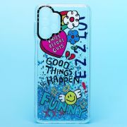 Чехол Samsung A13 4G/A135 силикон c блестящим декором и принтом 003