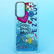 Чехол Samsung A14 4G/A145 силикон c блестящим декором и принтом 003