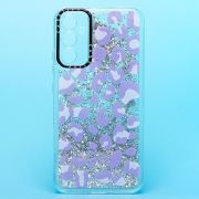 Чехол Samsung A34/A346 силикон c блестящим декором и принтом 001