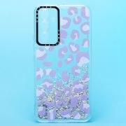 Чехол Samsung A54/A546 силикон c блестящим декором и принтом 001