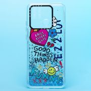 Чехол Xiaomi Poco C40 силикон c блестящим декором и принтом 003