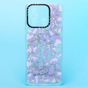 Чехол Xiaomi Poco C55/Redmi 12C силикон c блестящим декором и принтом 001