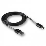 Кабель USB - MicroUSB Walker C720, 2.4A, 1м, защитная пружина, чёрный