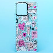 Чехол Xiaomi Redmi 12 4G/12 5G силикон c блестящим декором и принтом 002