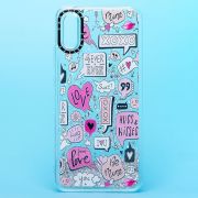 Чехол Xiaomi Redmi 9A/Redmi 9i силикон c блестящим декором и принтом 002