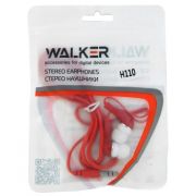 Наушники без микрофона Walker H110 зип-пакет красные