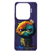 Чехол Infinix Hot 40 силикон с принтом кот фиолетовый