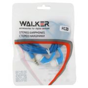 Наушники без микрофона Walker H120 зип-пакет синие