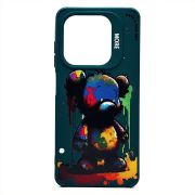 Чехол Infinix Hot 40i силикон с принтом медведь зелёный