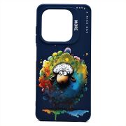 Чехол Infinix Smart 8 силикон с принтом овечка синий