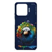 Чехол Realme C53/C51/Note 50 силикон с принтом овечка синий
