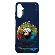 Чехол Samsung A05s/A057 силикон с принтом овечка синий