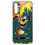 Чехол Samsung A14 4G/A145 силикон с принтом пёс зелёный