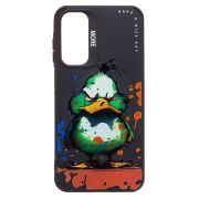 Чехол Samsung A25 силикон с принтом утка чёрный