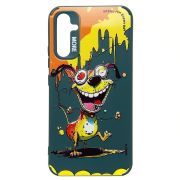 Чехол Samsung A34 силикон с принтом пёс зелёный