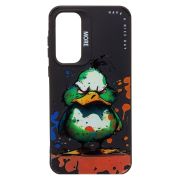 Чехол Samsung A35 силикон с принтом утка чёрный