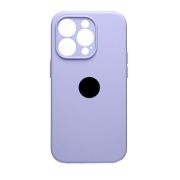 Чехол iPh 14 Pro Max силикон SC сиреневый светлый закрытый с лого