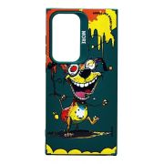 Чехол Samsung S24 Ultra силикон с принтом пёс зелёный