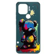 Чехол Xiaomi Redmi A2+/Poco C51 силикон с принтом медведь зелёный