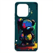 Чехол Xiaomi Redmi Note 13 4G Global силикон с принтом медведь зелёный