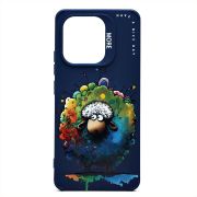 Чехол Xiaomi Redmi Note 13 4G Global силикон с принтом овечка синий