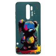 Чехол Xiaomi Redmi Note 8 Pro силикон с принтом медведь зелёный
