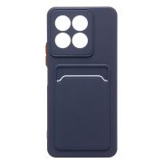 Чехол Honor X5b/X5b Plus силикон матовый с картхолдером и контрастными кнопками синий