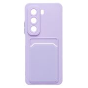 Чехол Infinix Hot 50 4G силикон матовый с картхолдером и контрастными кнопками сиреневый